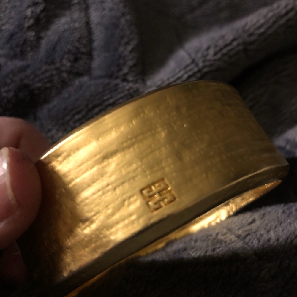 Rare Vintage Givenchy Brushed Gold Bangle